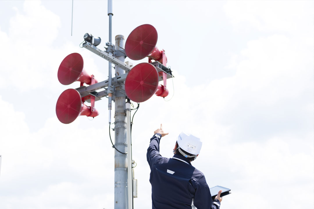 ダム警報設備点検